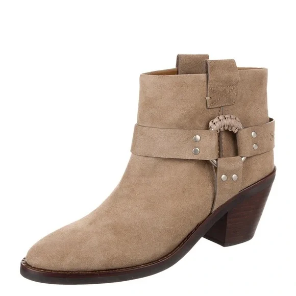 See by Chloe “Eddie” suede moto ankle boot - Picture 2 of 6